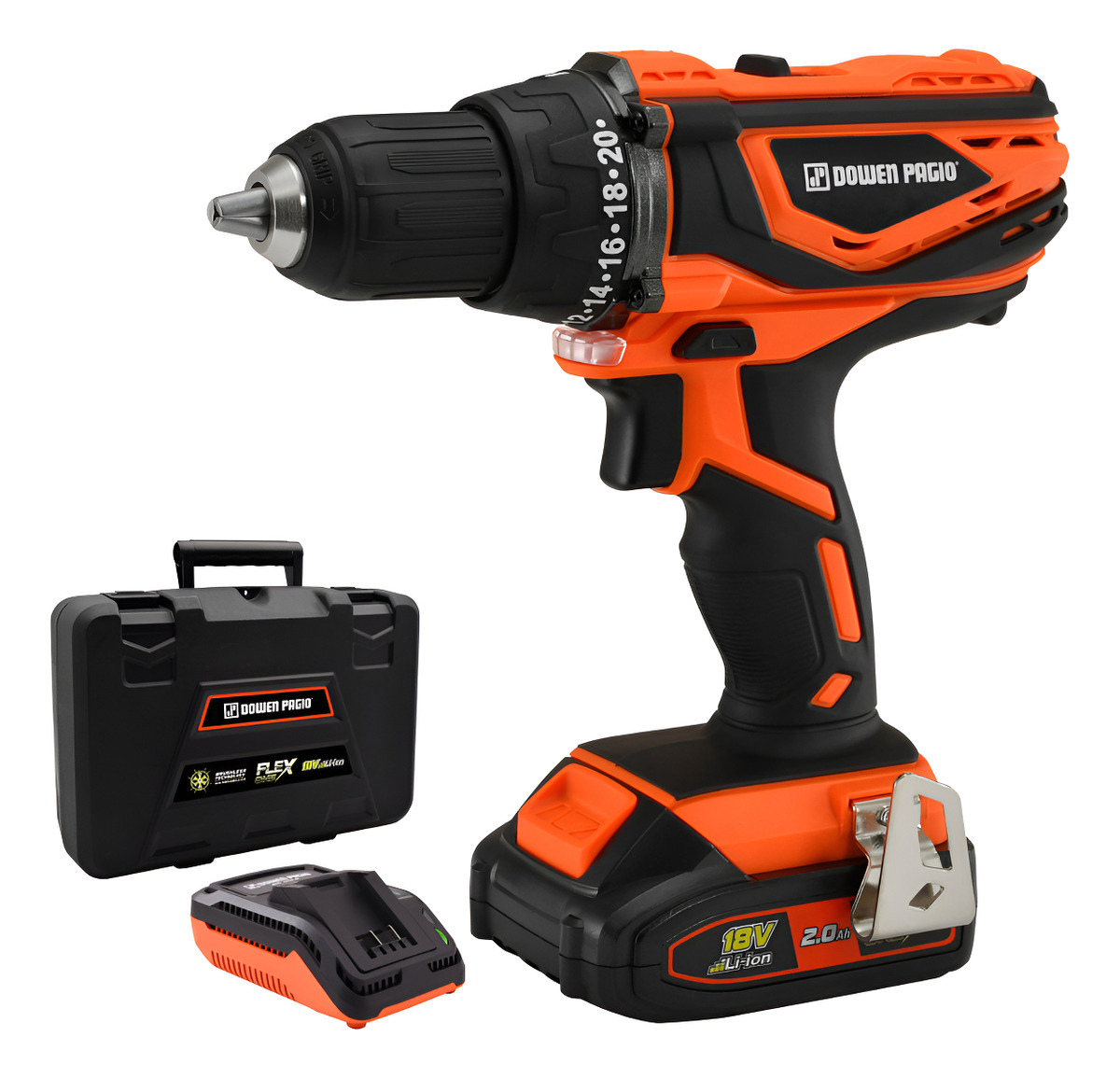 Taladro Batería Ion Litio Recargable-reversible 13mm+luz Led