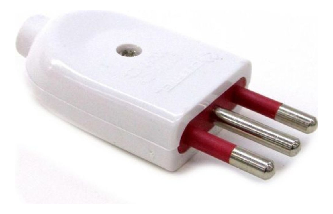 Ficha Macho 3 En Linea Con Tierra 10 Amp Vivion Blanco -sc-