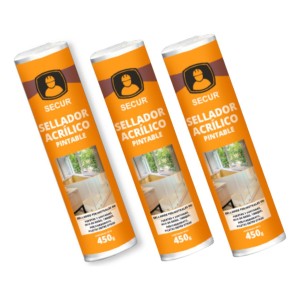 Sellador Acrílico 450ml Blanco Pintable 3unidades