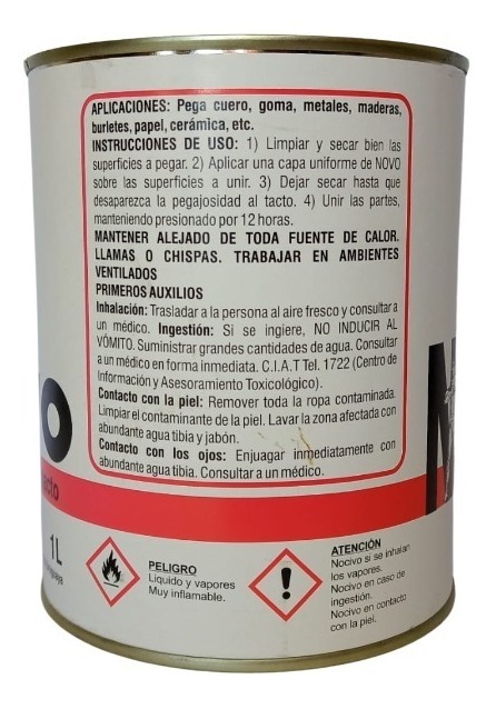 Pegamento De Contacto 4 Litros Secado Rapido Adhesivo Novo - Imagen 2