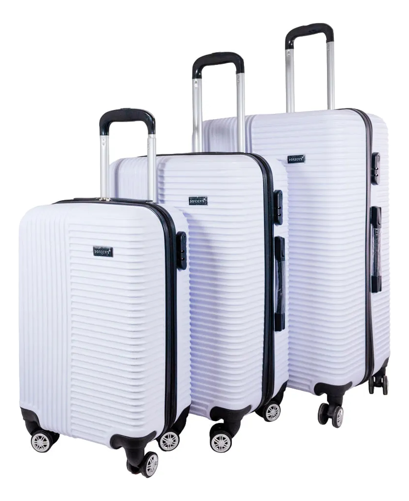 Kit Valija Viaje Maleta RĂgida Grande/mediana/carrion Border - Imagen 12