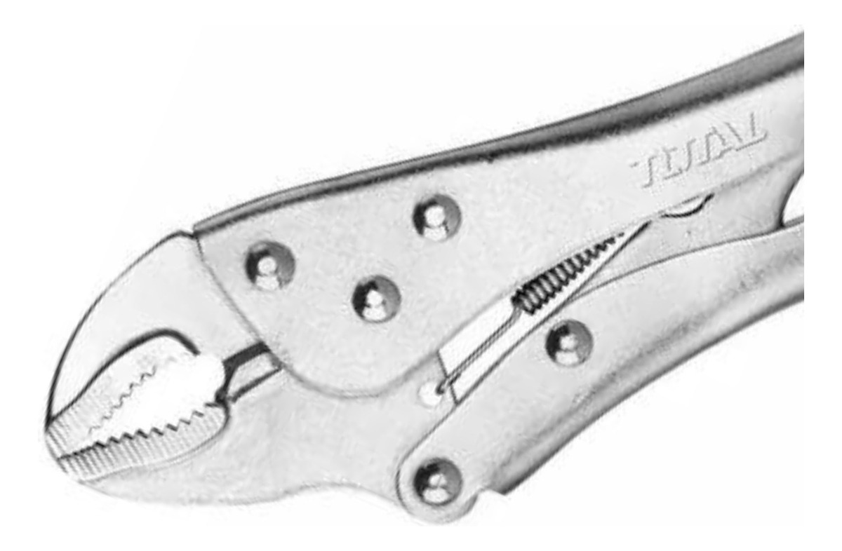 Pinza De Presión 10 255mm De Acero Carbono Niquelado Plata - Imagen 3