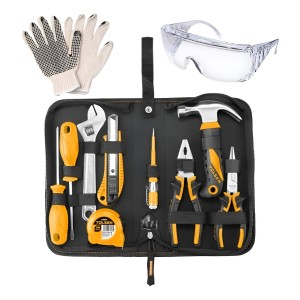 Kit Herramientas Manuales Alicate Llave Martillo Tolsen 9pzs