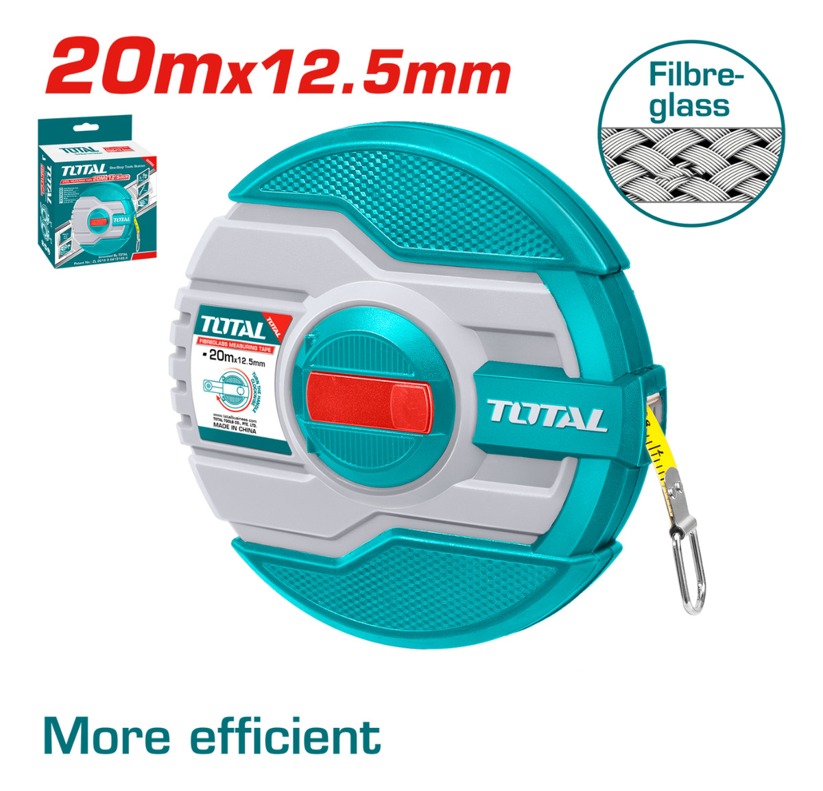 Cinta Agrimensor 20m Total LĂnea Industrial Tmtf13206 - Imagen 2