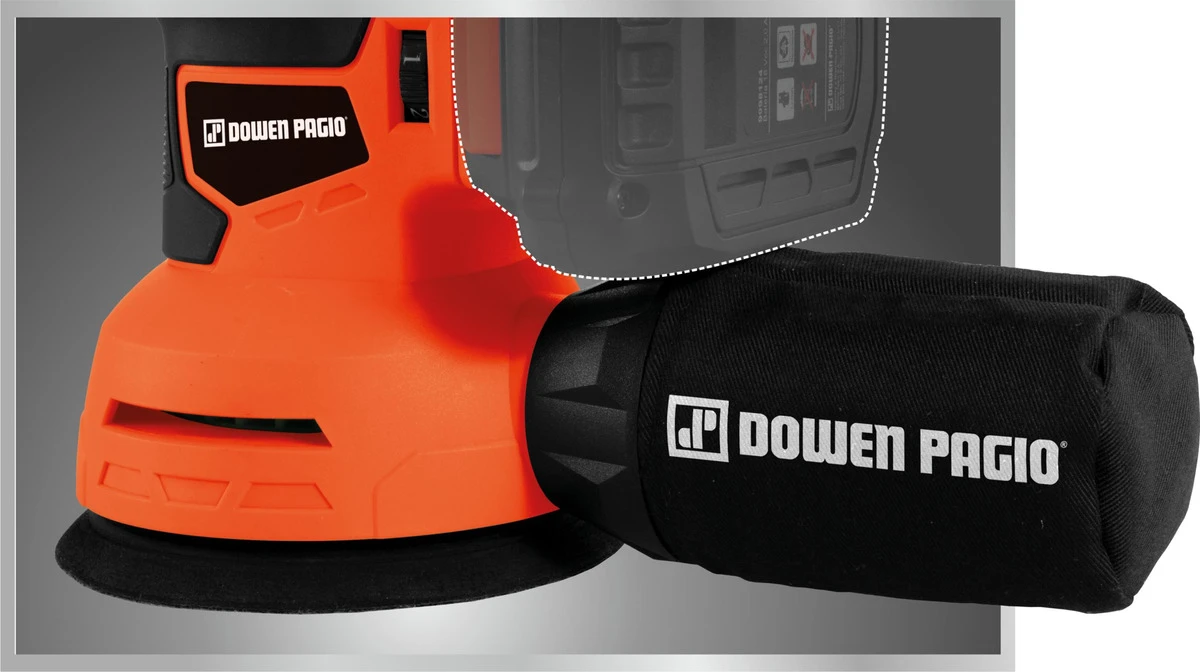 Lijadora Roto Orbital 18v 125mm Dowen Pagio Sin BaterĂa - Fc Color Naranja Frecuencia 2 - Imagen 7