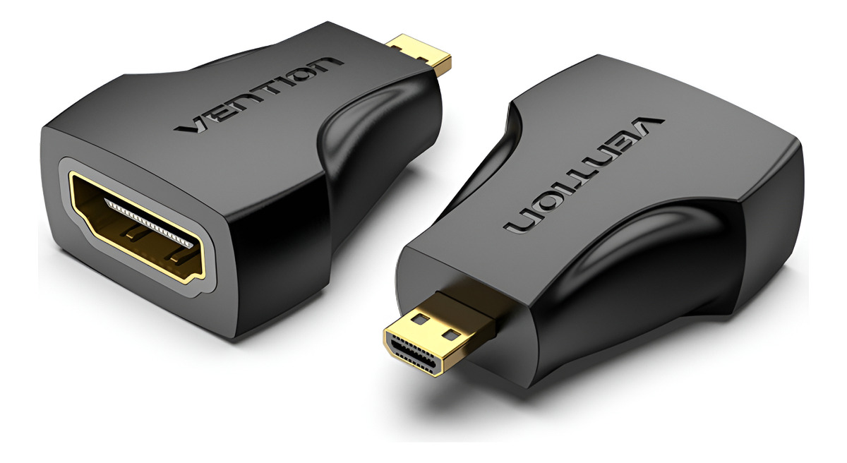 Adaptador Vention Micro Hdmi A Hdmi Macho Hembra Negro Aitb0