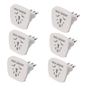 Adaptador 3 En Línea Multiformato Blanco Vivion Pack X6 -sc-