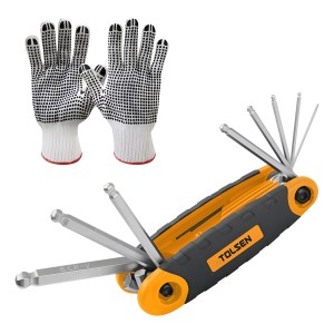 Set Llaves Allen Punta Bola Tolsen 1.5-8mm De 9 Piezas -sc-