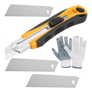 Trincheta Tolsen 25mm Con Bloqueo + 3 Hojas De Repuesto -sc-