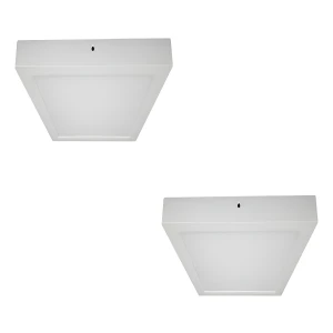 Panel Plafon Led De Sobreponer 20w Luz Fria Cuadrado Pack X2