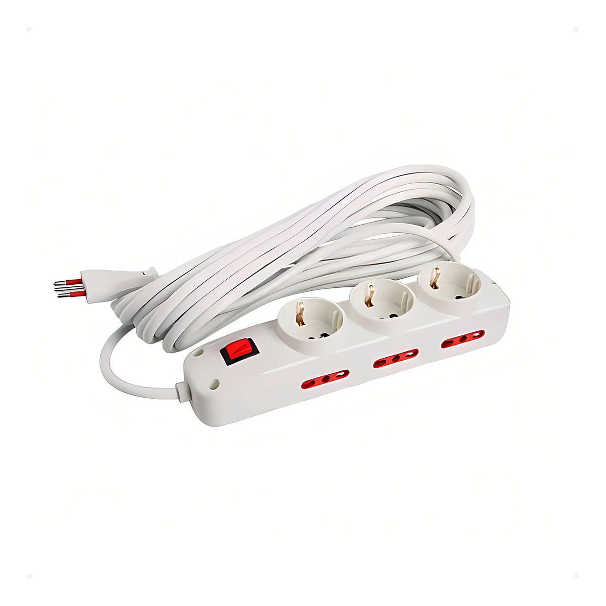 Alargue Zapatilla 3 Schuko + 6 Tres En Linea 3 Metros -sc- - Imagen 2