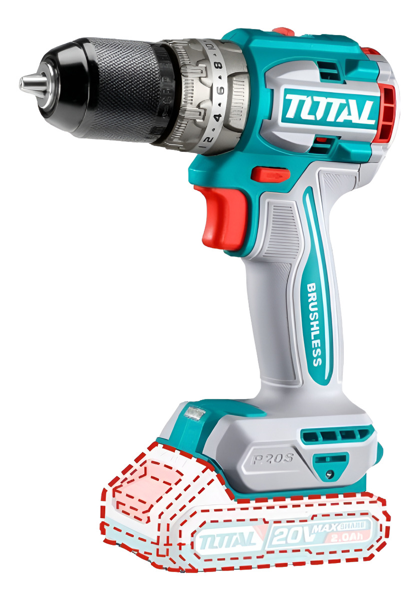 Taladro Ator/ Percutor Total Industrial 20v Brusle 60 Nm -rr - Imagen 2