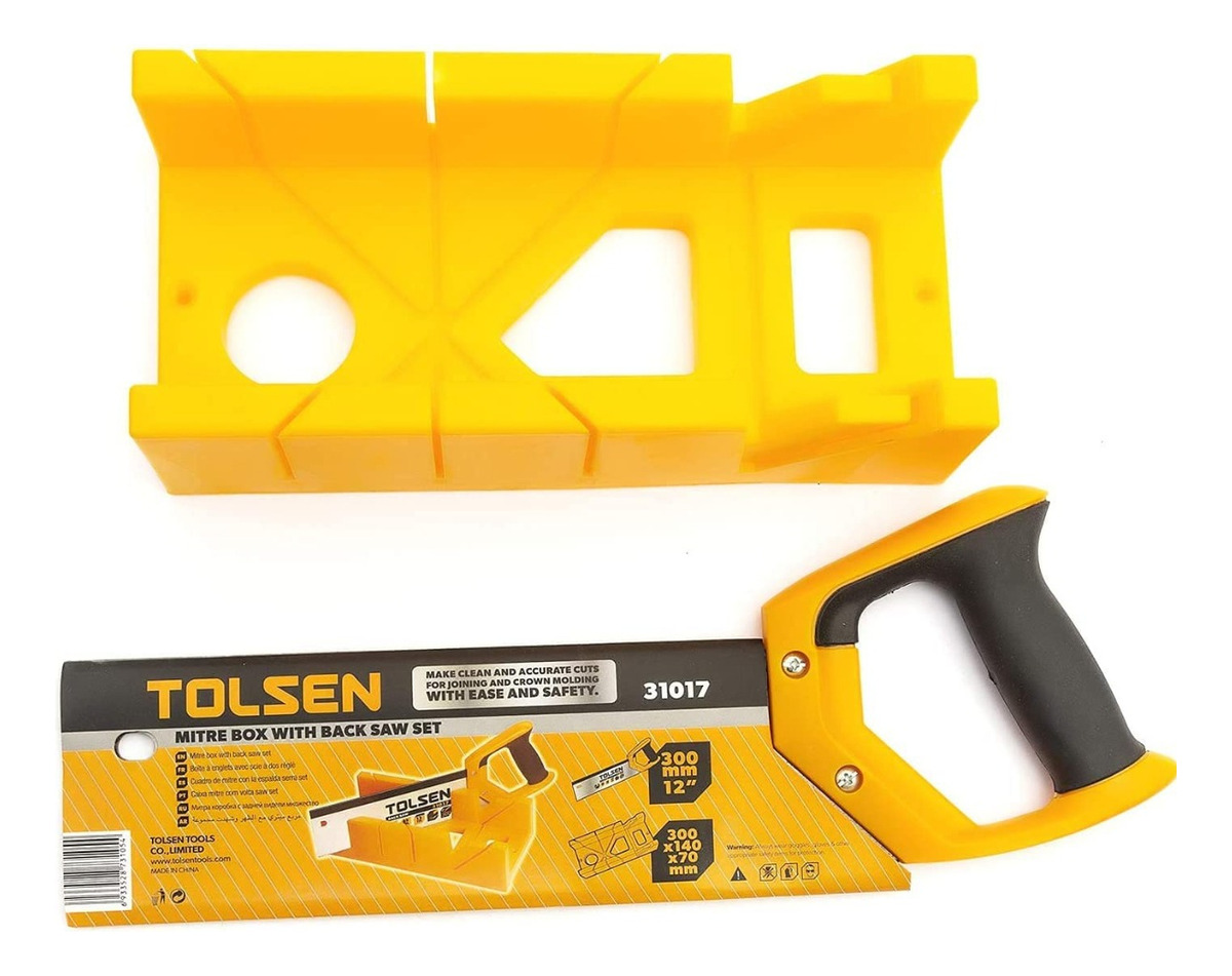 Ingletadora Manual + Serrucho Abs 300mm Tolsen De Manganeso - Imagen 3