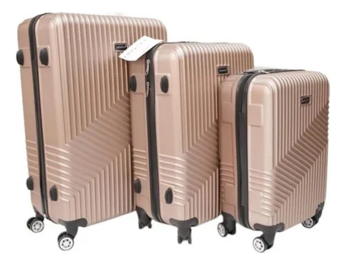 Kit Valija Viaje Maleta RĂgida Grande/mediana/carrion Border