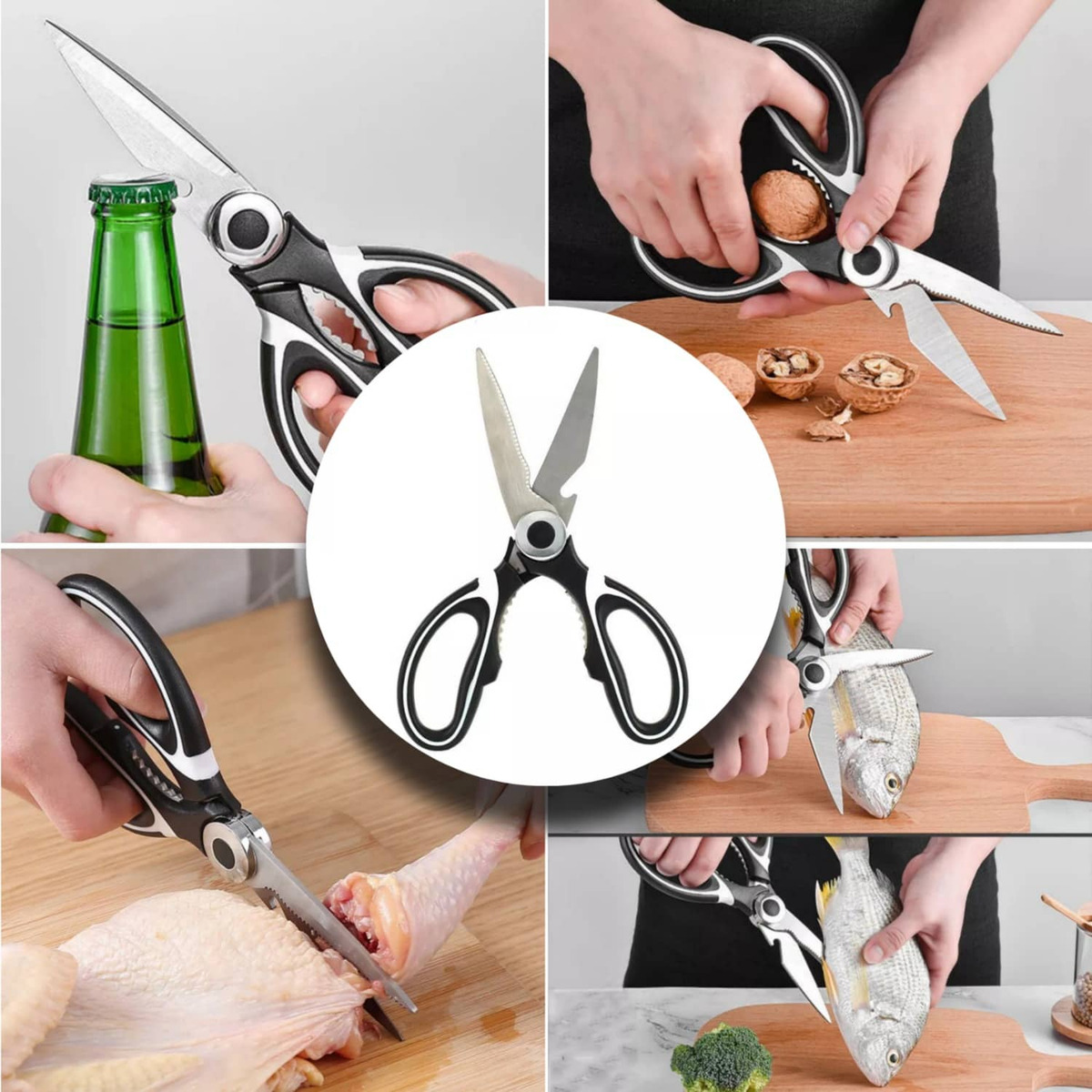 Tijera De Cocina Tolsen 8 Pulgadas Hoja De Acero Inoxidable - Imagen 3
