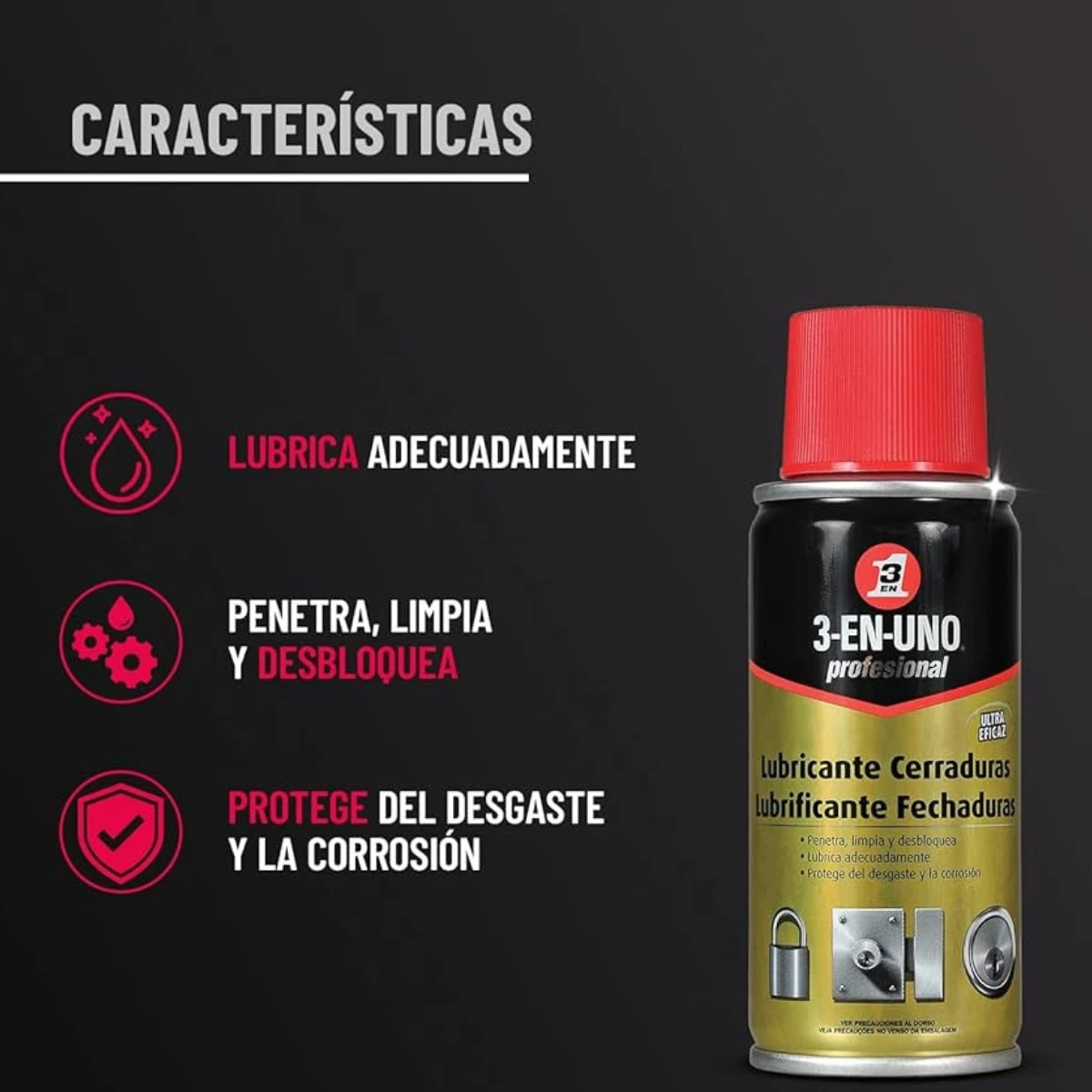 Aceite Lubricante Multiusos 3-en-uno Aerosol 155gr -sc- - Imagen 4