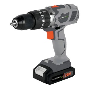 Taladro Atornillador Percutor Bateria Gladiator Tpg713/20c1 Color Gris