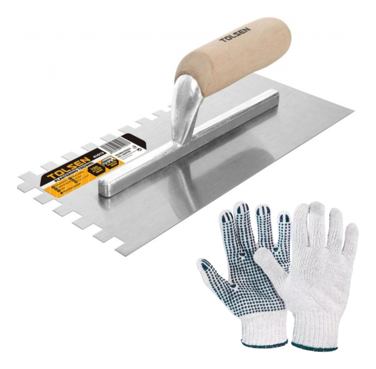 Llana Metalica Dentada Tolsen Mango De Madera 280x120mm -sc-