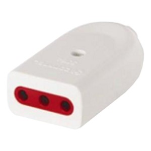 Ficha Hembra 3 En Línea 2 Polos + Tierra 10a Blanc Vivion Sc