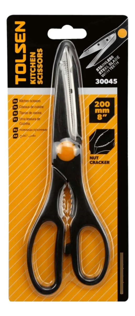 Tijera De Cocina Tolsen 8 Pulgadas Hoja De Acero Inoxidable - Imagen 4