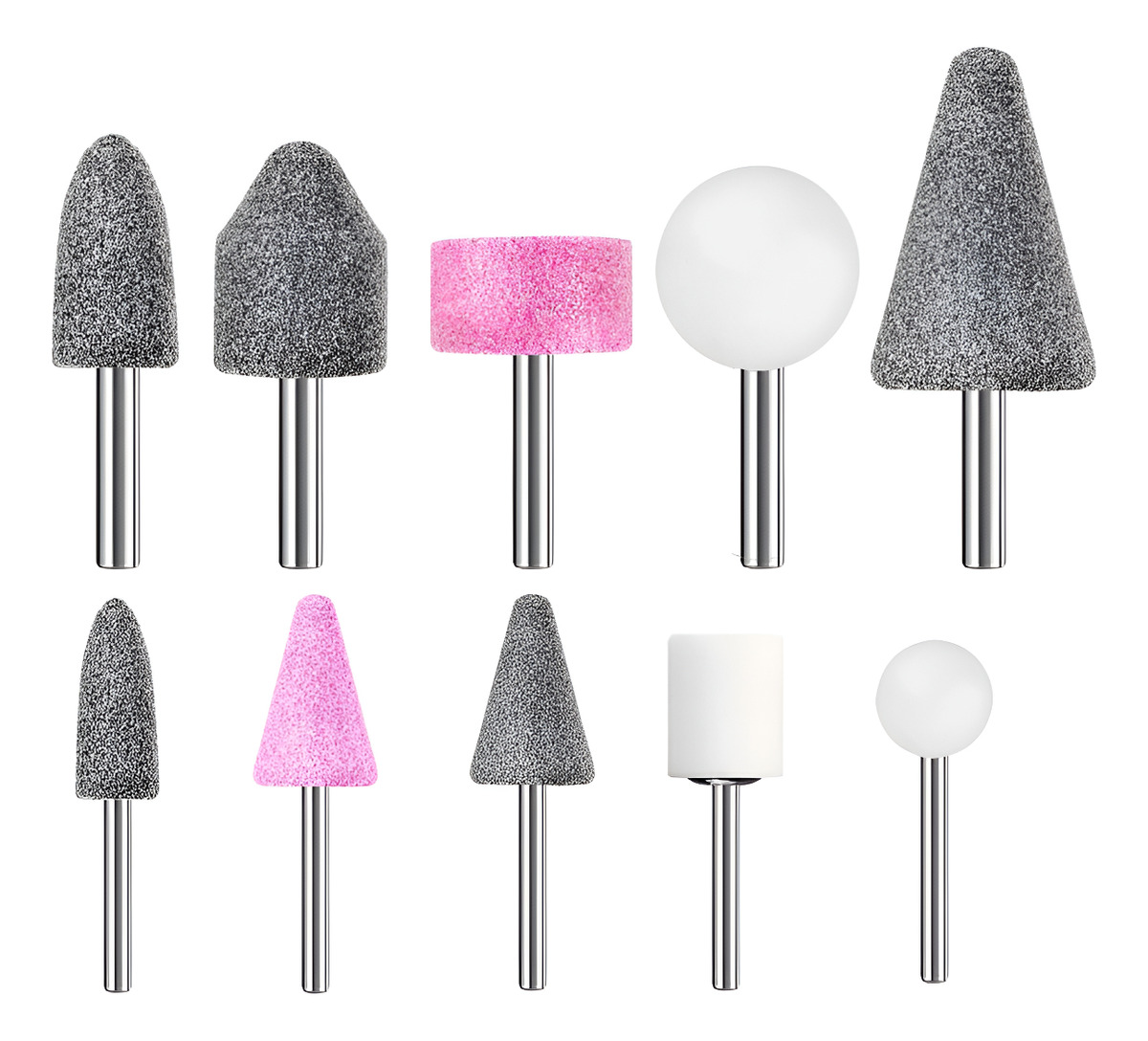 Juego 10 Piedras Total Para Amoladora Recta Y Mini Torno