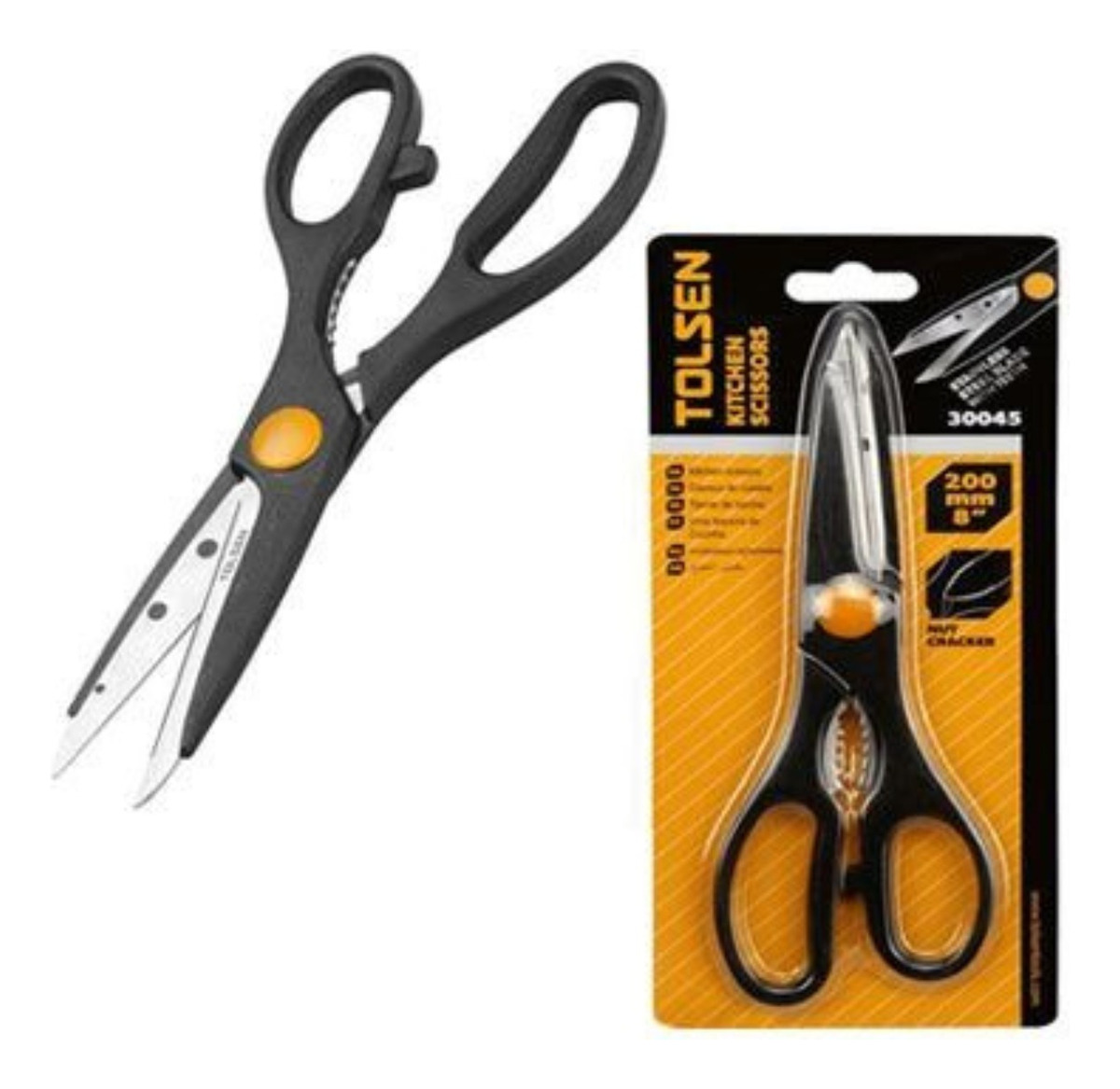 Tijera De Cocina Tolsen 8 Pulgadas Hoja De Acero Inoxidable - Imagen 5