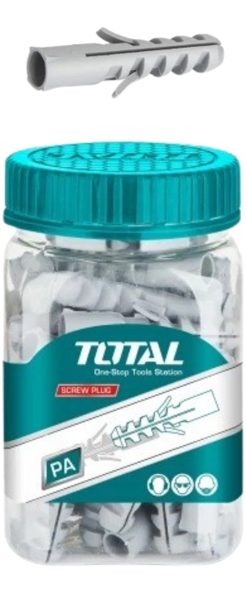 Kit 200 Tarugos Tacos Fisher 6 X 30mm Marca Total - Sc - - Imagen 2