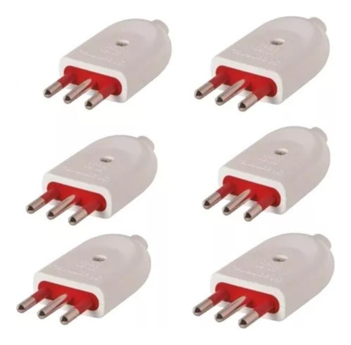 Ficha Macho 3 En Linea 10 Amp Conatel Pack X 6 Negro -sc- - Imagen 5