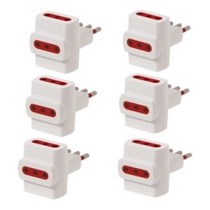 Adaptador Múltiple Con Ficha /3 Salidas 3 En Línea Pack X6