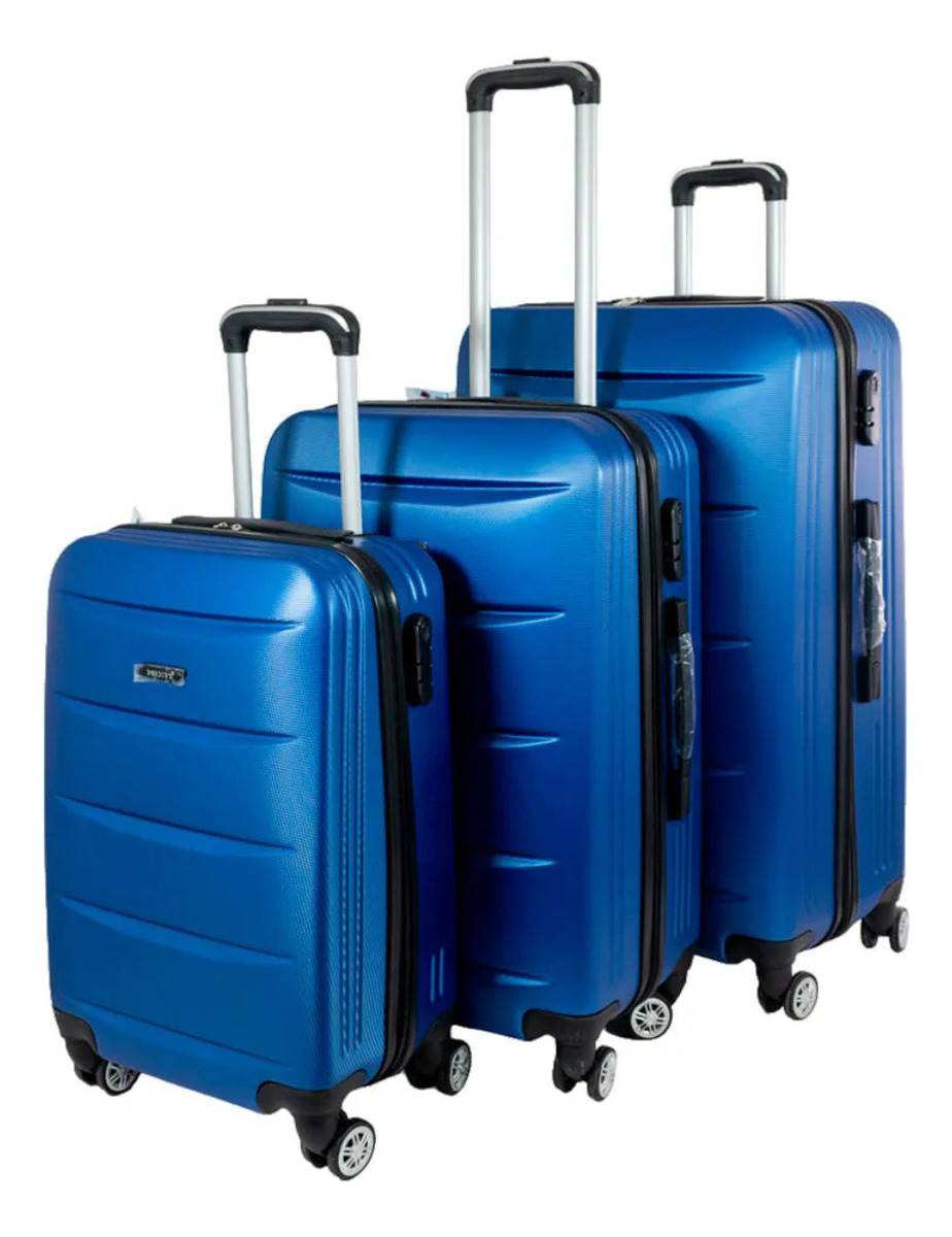 Kit Valija Viaje Maleta RĂgida Grande/mediana/carrion Border - Imagen 9