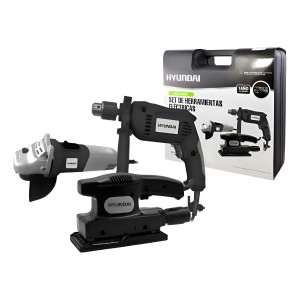 Combo Amoladora + Taladro + Lijadora Hyundai Hy9006+ Maletin