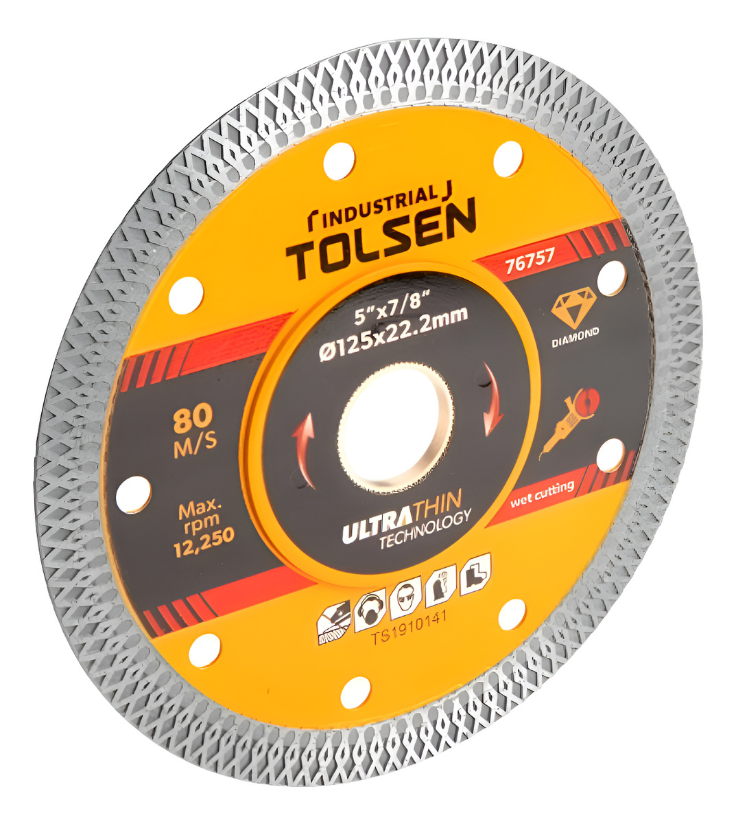 Disco Diamantado Porcelanato Tolsen 115mm 5x7/8 Pulgadas -sc