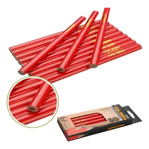 Set 6 Lápices Carpinteros De Grafito Color Negro Crossmaster