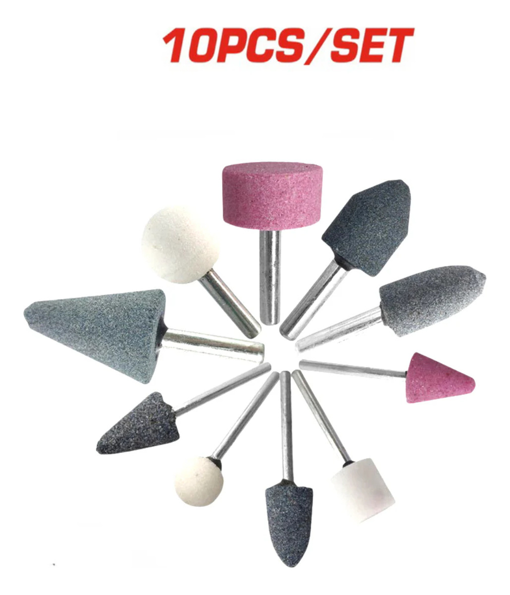 Juego 10 Piedras Total Para Amoladora Recta Y Mini Torno - Imagen 4
