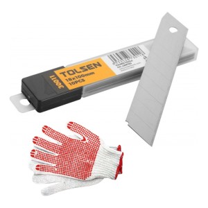 Juego Hojas Para Trincheta Tolsen 18x100mm De 10 Piezas -sc-