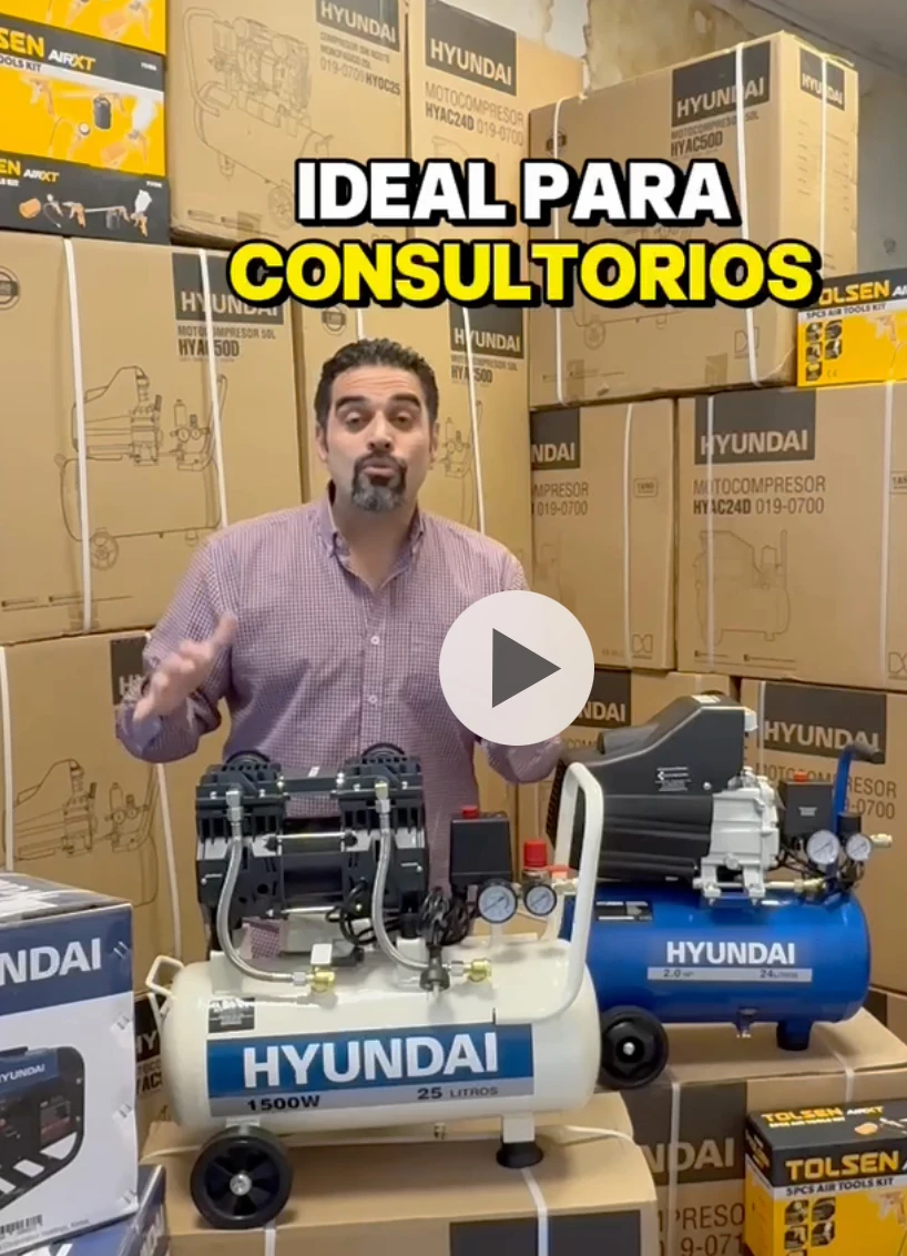Compresor De Aire Hyundai 2hp 24l Kit 5 Pcs Roraima - Imagen 7