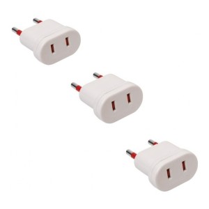 Adaptador Conatel Ficha Americana Blanco Pack 3 -sc-