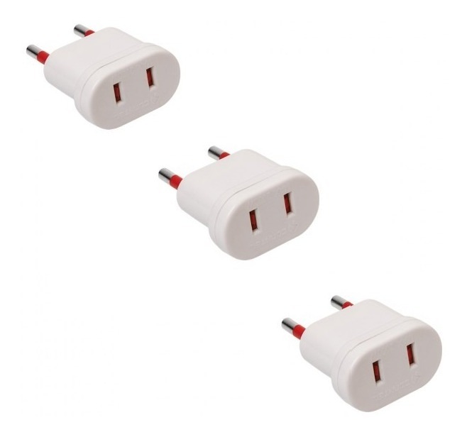 Adaptador Conatel Ficha Americana Blanco Pack 3 -sc-