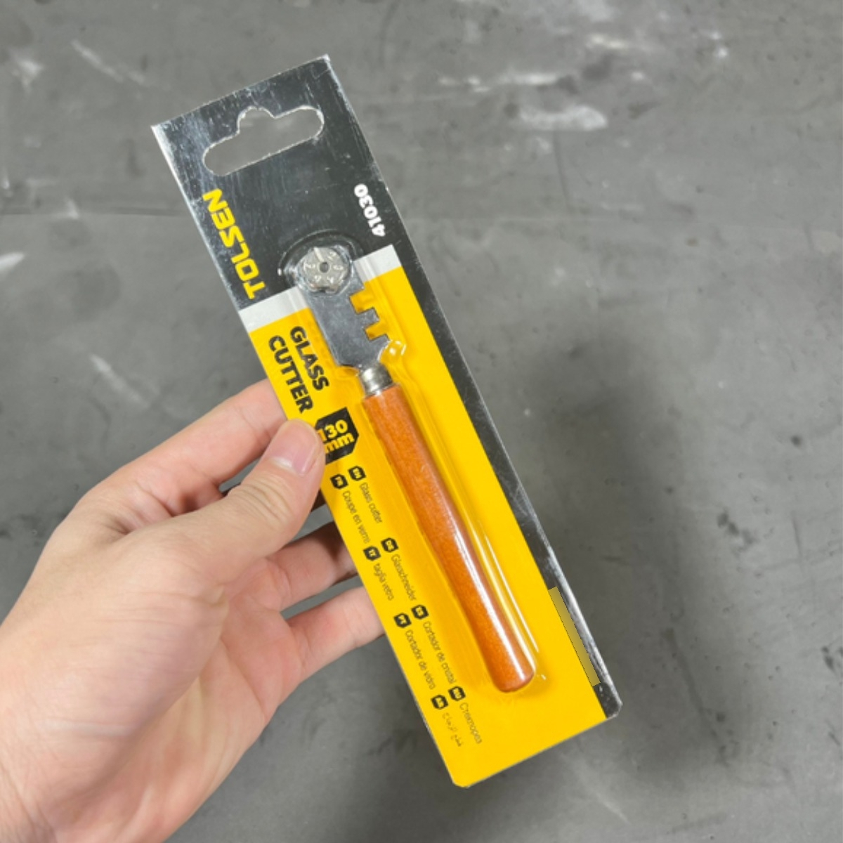 Cortavidrio De Seis Ruedas Tolsen 130mm Mango De Madera -sc- - Imagen 4