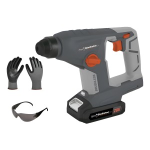 Rotomartillo Gladiator 20v 1.5j + Bat + Cargador + Gua + Len