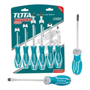 Set Destornilladores 6 Piezas Vástago Redondo Cromo Vanadio