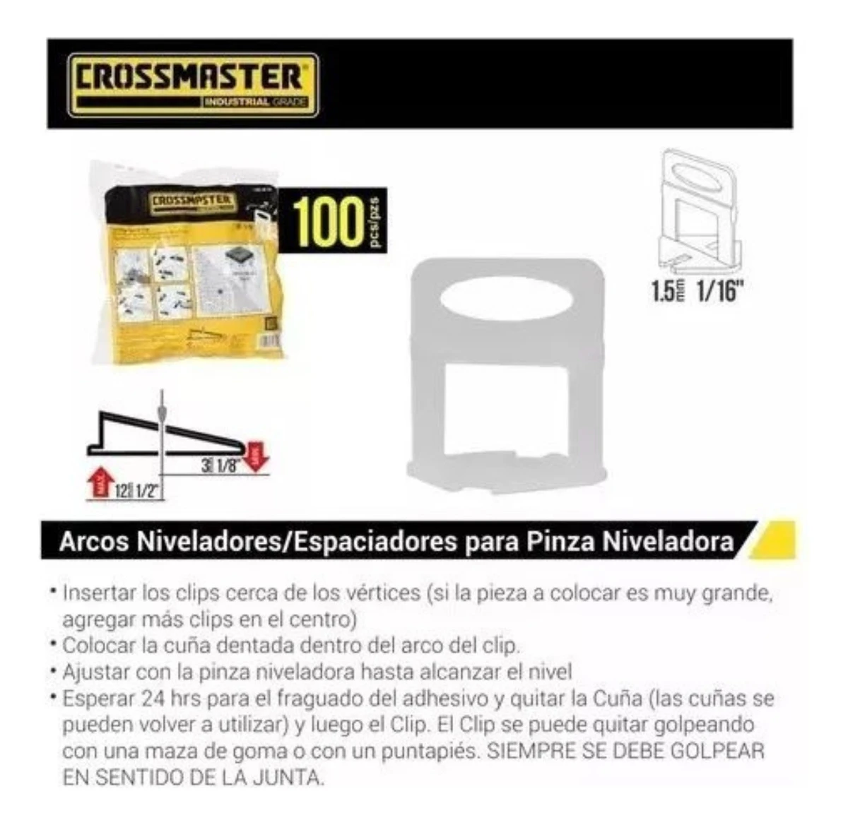 Crossmaster Roraima Arcos X 100 Uni Nivelador 1mm - Imagen 19