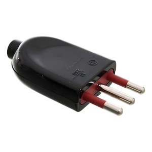 Ficha Macho 3 En Linea Con Tierra 10 Amp Vivion Negro -sc-