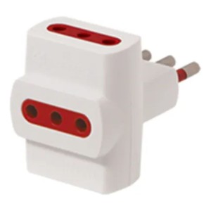Adaptador Múltiple Con Ficha De 3 En Línea 3 Salidas -sc-