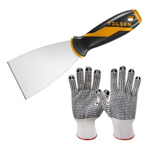 Espatula De Acero Al Carbono Tolsen 150mm Mango De Goma -sc-