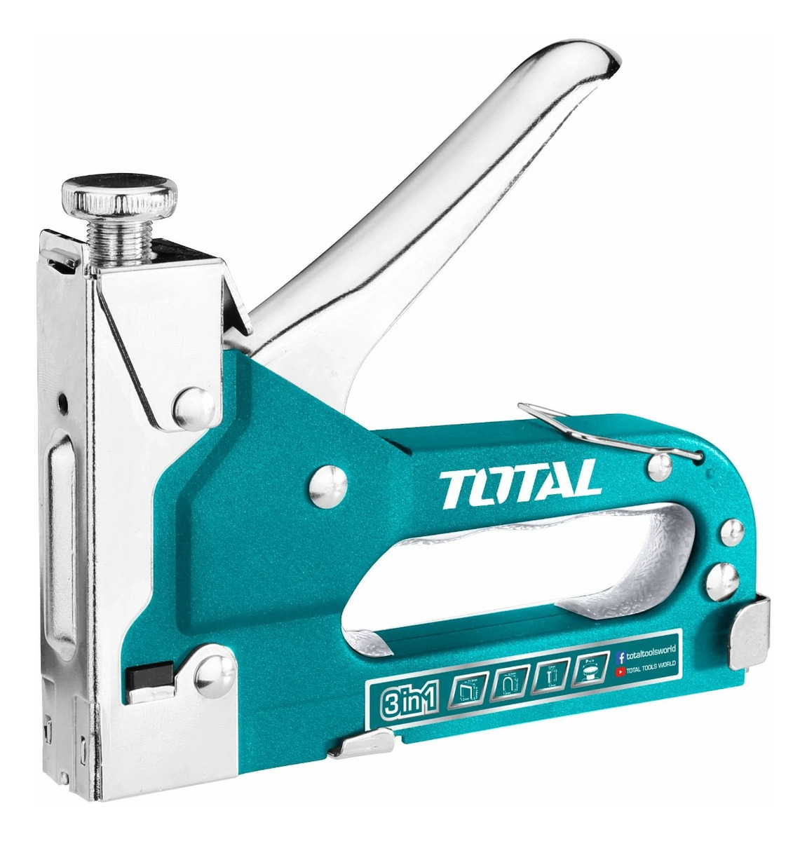 Grapadora Clavadora 3en1 Total Grampa Curva, Recta Y Clavo