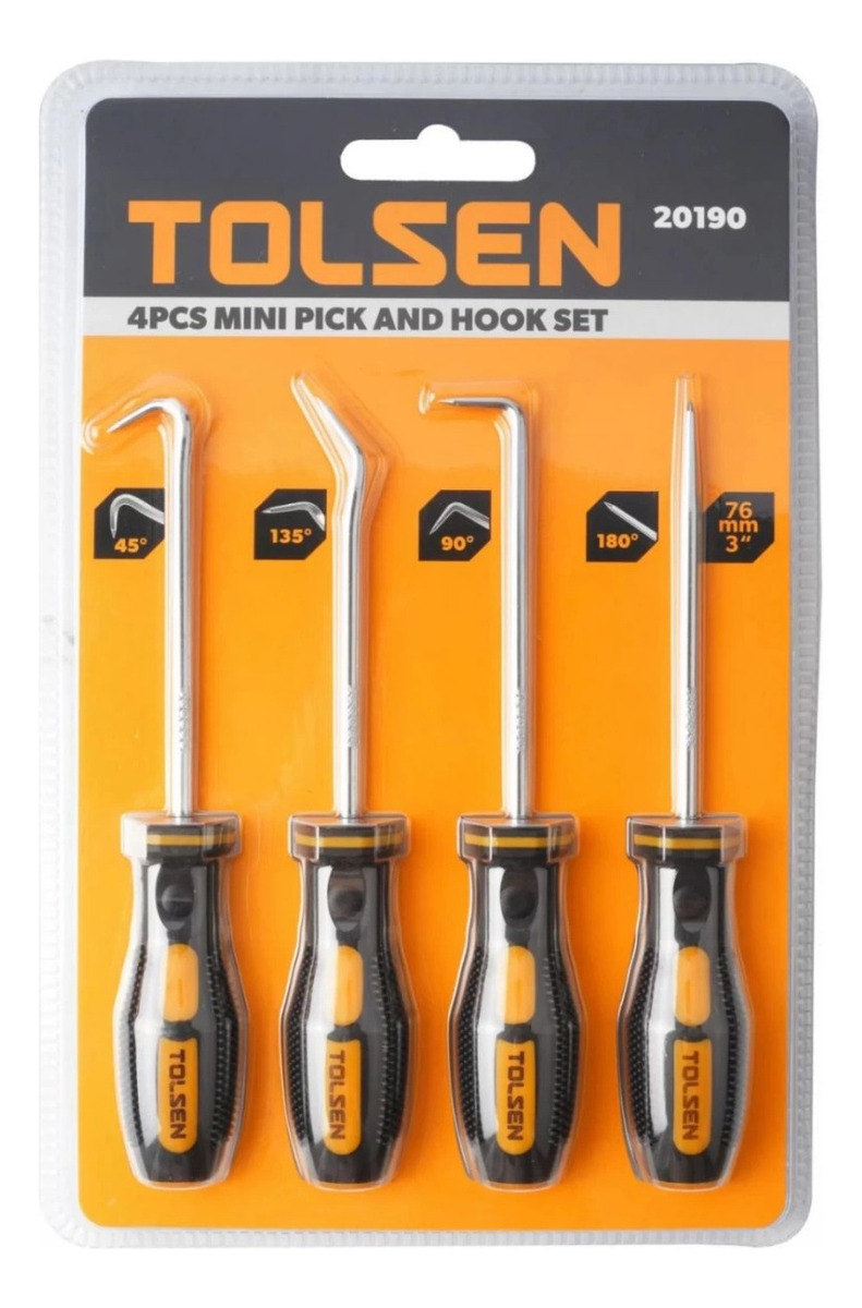 Juego Puntas Y Ganchos Tolsen De Agarre Cómodo 4 Piezas -sc- - Imagen 3
