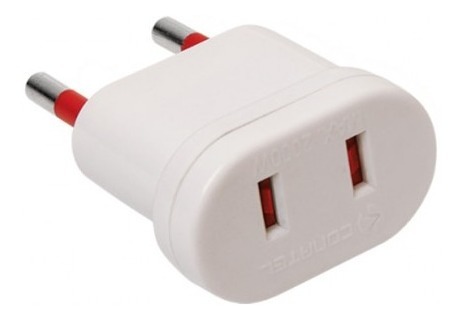 Adaptador Conatel Ficha Americana Blanco Pack 3 -sc- - Imagen 2