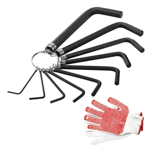 Juego 10 Llaves Allen Hexagonales Tolsen Negro