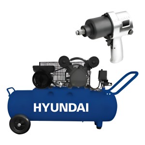 Compresor De Aire 100lts Hyundai + Pistola 1/2 Roraima